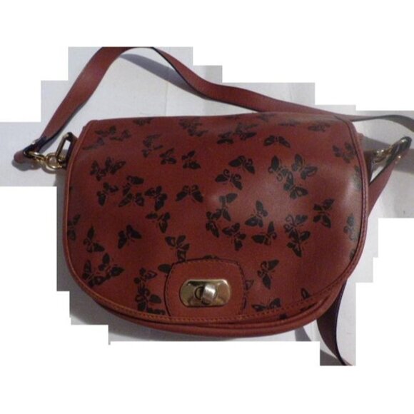 Bottega Veneta Vintage Crossbody Embossed Black Butterfly Print - Picture 11 of 12